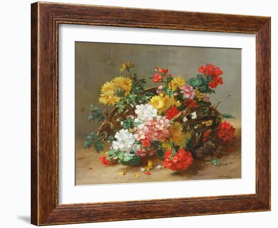 Flower Study-Eugene Henri Cauchois-Framed Giclee Print