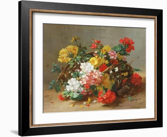 Flower Study-Eugene Henri Cauchois-Framed Giclee Print