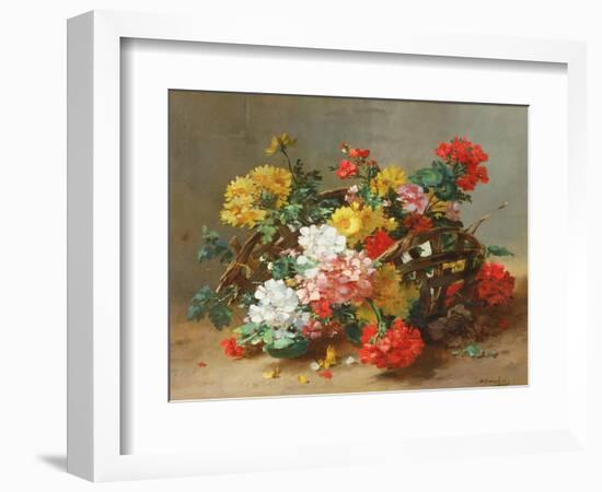 Flower Study-Eugene Henri Cauchois-Framed Giclee Print