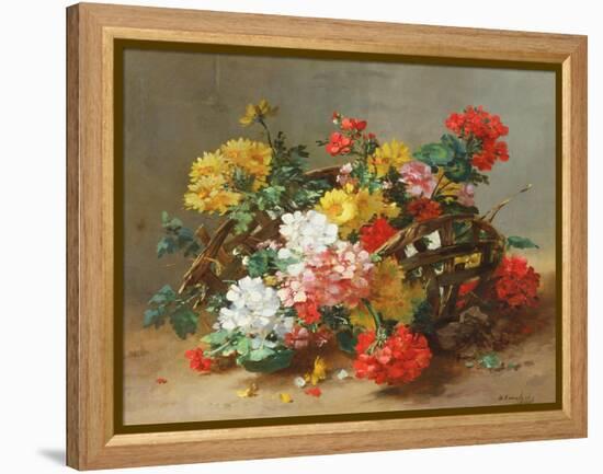 Flower Study-Eugene Henri Cauchois-Framed Premier Image Canvas