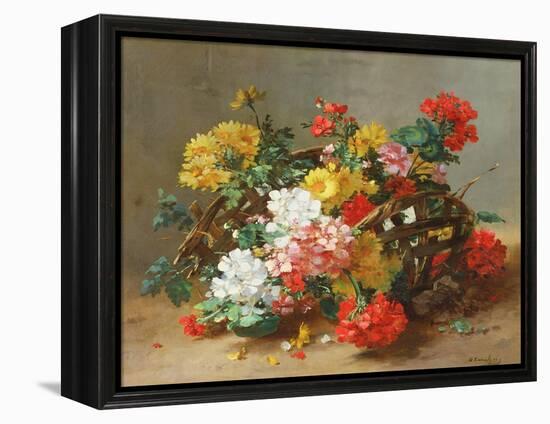 Flower Study-Eugene Henri Cauchois-Framed Premier Image Canvas