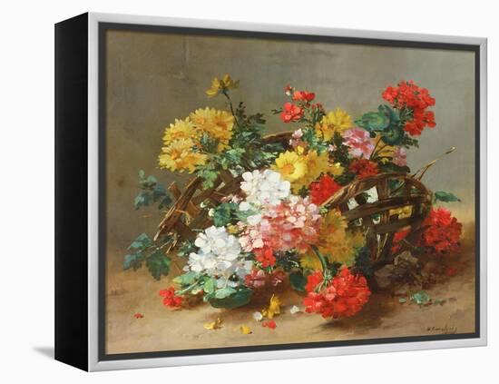 Flower Study-Eugene Henri Cauchois-Framed Premier Image Canvas