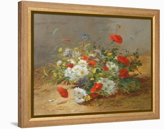 Flower Study-Eugene Henri Cauchois-Framed Premier Image Canvas