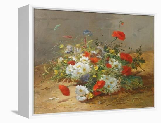 Flower Study-Eugene Henri Cauchois-Framed Premier Image Canvas