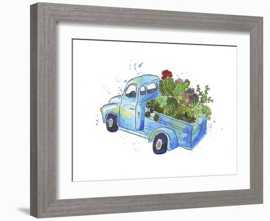 Flower Truck I-Catherine McGuire-Framed Art Print