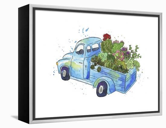 Flower Truck I-Catherine McGuire-Framed Stretched Canvas