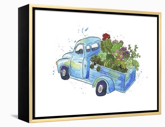 Flower Truck I-Catherine McGuire-Framed Stretched Canvas