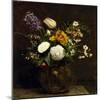 Flower: Tulips, Camelias and Hyacinths-Henri Fantin-Latour-Mounted Giclee Print