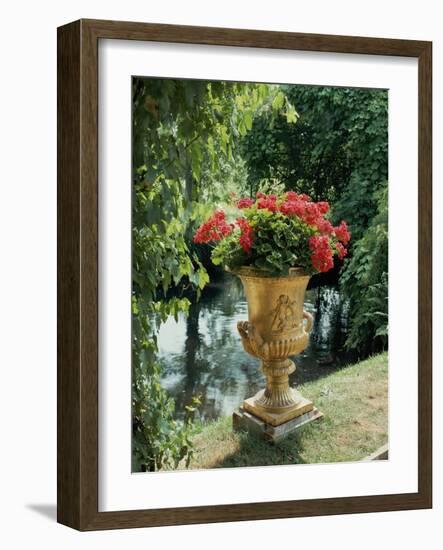 Flower Vase in the Courtyard of Charlottenhof Palace-Karl Friedrich Schinkel-Framed Giclee Print