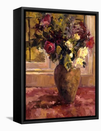 Flower Vase In the Window-Allayn Stevens-Framed Stretched Canvas
