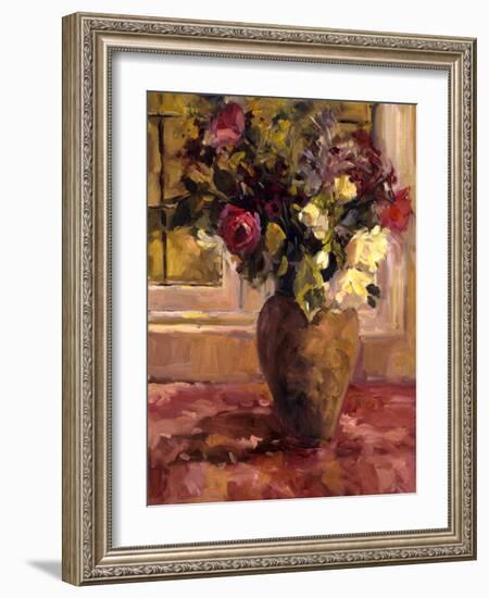 Flower Vase In the Window-Allayn Stevens-Framed Art Print