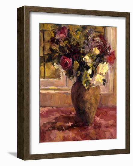 Flower Vase In the Window-Allayn Stevens-Framed Art Print