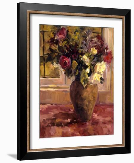 Flower Vase In the Window-Allayn Stevens-Framed Art Print