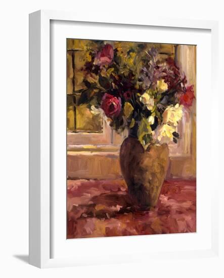 Flower Vase In the Window-Allayn Stevens-Framed Art Print