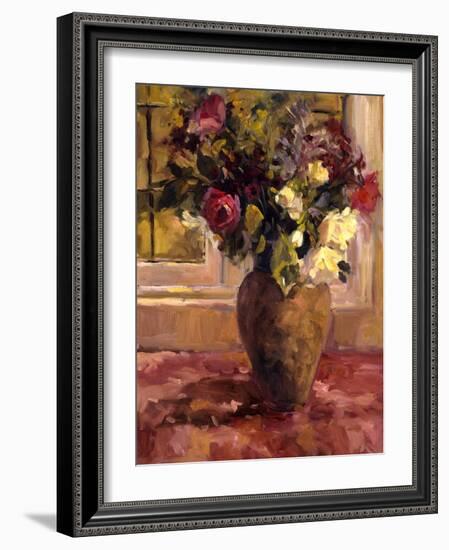 Flower Vase In the Window-Allayn Stevens-Framed Art Print