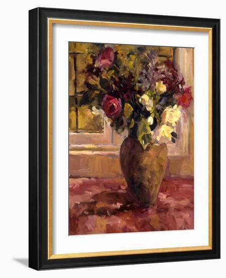 Flower Vase In the Window-Allayn Stevens-Framed Art Print