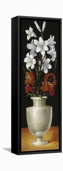 Flower Vase with Brownish-Red and White Lillies, 1562-Ludger Tom Ring-Framed Premier Image Canvas