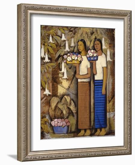 Flower Vendors-Alfredo Ramos Martinez-Framed Art Print