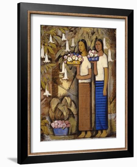 Flower Vendors-Alfredo Ramos Martinez-Framed Art Print