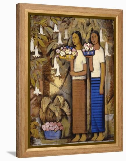 Flower Vendors-Alfredo Ramos Martinez-Framed Stretched Canvas