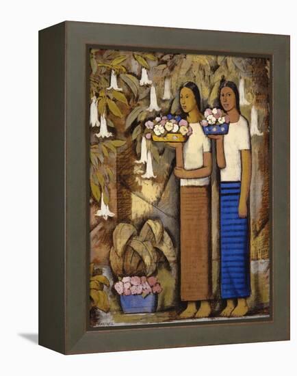 Flower Vendors-Alfredo Ramos Martinez-Framed Stretched Canvas