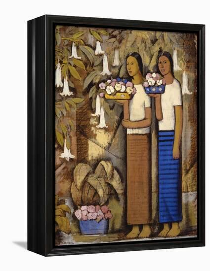 Flower Vendors-Alfredo Ramos Martinez-Framed Stretched Canvas