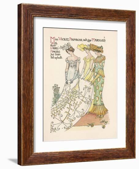 Flower Wedding Described by Two Wallflowers-Walter Crane-Framed Art Print