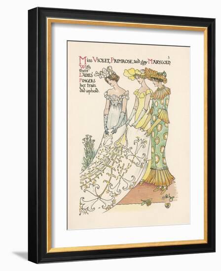 Flower Wedding Described by Two Wallflowers-Walter Crane-Framed Art Print