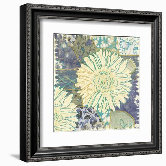 Flower with Fabric-Erin Clark-Framed Art Print