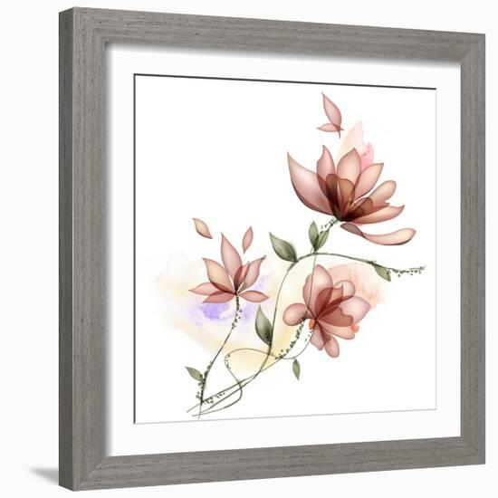 Flower-bluesee-Framed Art Print