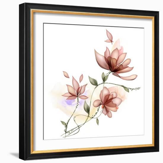 Flower-bluesee-Framed Art Print