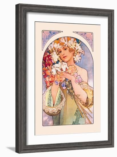 Flower-Alphonse Mucha-Framed Art Print