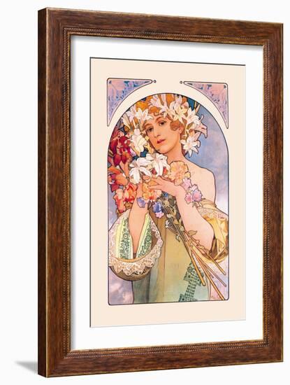 Flower-Alphonse Mucha-Framed Art Print