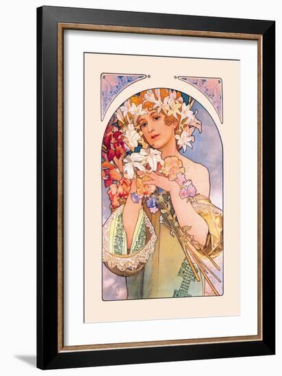 Flower-Alphonse Mucha-Framed Art Print