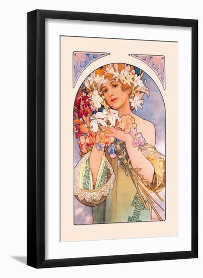 Flower-Alphonse Mucha-Framed Art Print