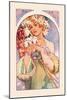 Flower-Alphonse Mucha-Mounted Art Print