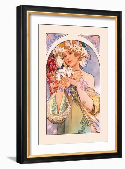 Flower-Alphonse Mucha-Framed Art Print