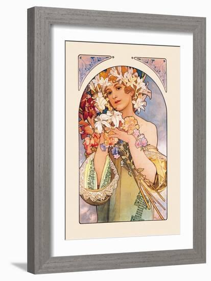 Flower-Alphonse Mucha-Framed Art Print