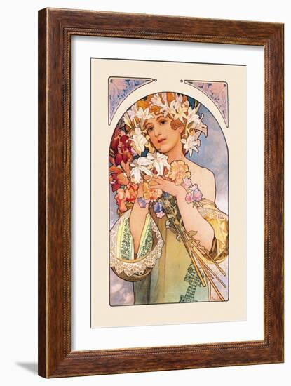 Flower-Alphonse Mucha-Framed Art Print