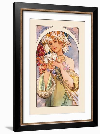 Flower-Alphonse Mucha-Framed Art Print