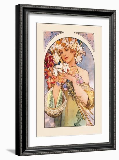 Flower-Alphonse Mucha-Framed Art Print