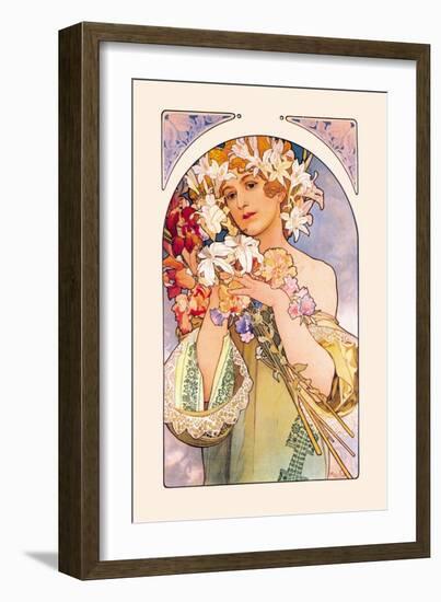 Flower-Alphonse Mucha-Framed Art Print