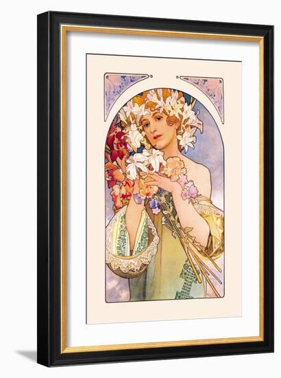 Flower-Alphonse Mucha-Framed Art Print