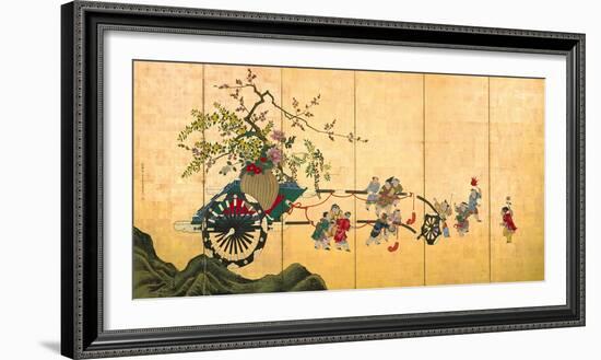 Flowercart With Children I-Shumboku Ooka-Framed Premium Giclee Print