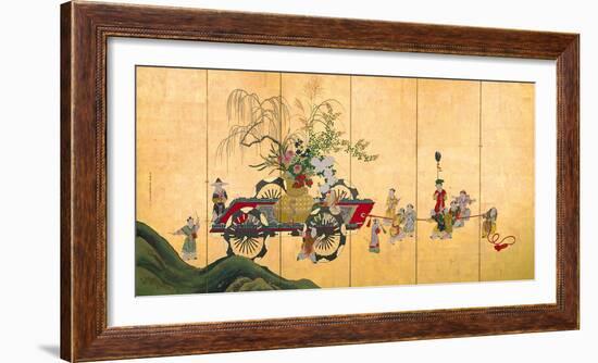 Flowercart With Children II-Shumboku Ooka-Framed Premium Giclee Print