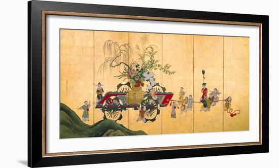 Flowercart With Children II-Shumboku Ooka-Framed Premium Giclee Print