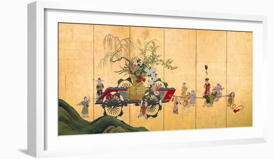 Flowercart With Children II-Shumboku Ooka-Framed Premium Giclee Print