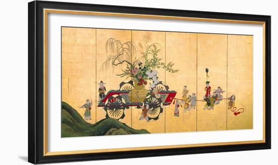 Flowercart With Children II-Shumboku Ooka-Framed Premium Giclee Print