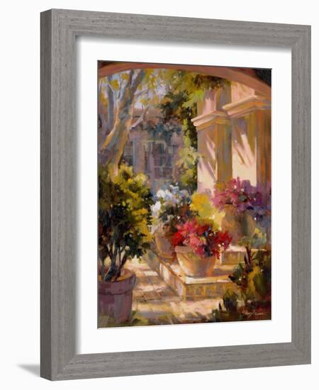 Flowered Courtyard-Betty Carr-Framed Art Print