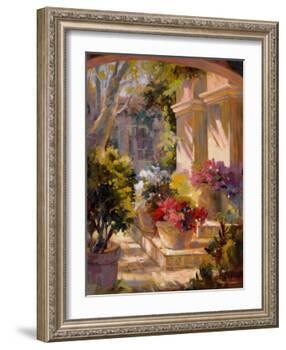 Flowered Courtyard-Betty Carr-Framed Art Print